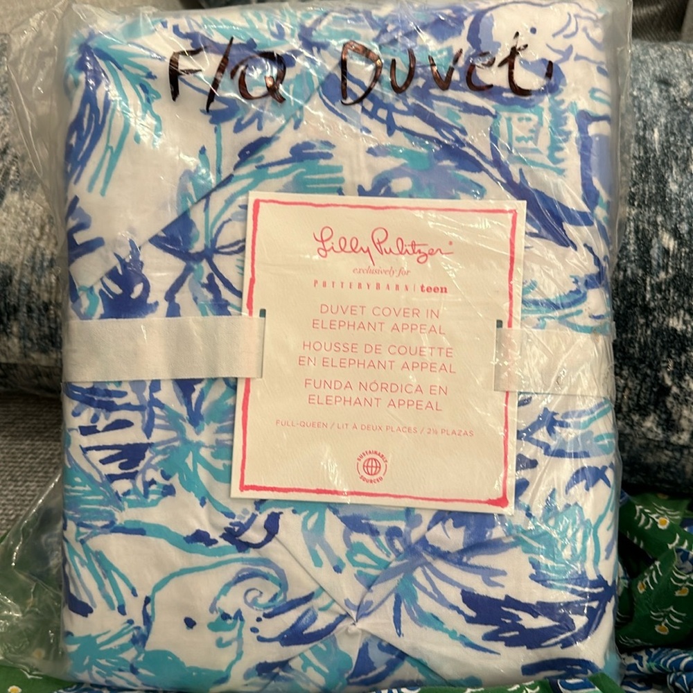 Lilly Pulitzer Elephant Appeal Duvet Cover